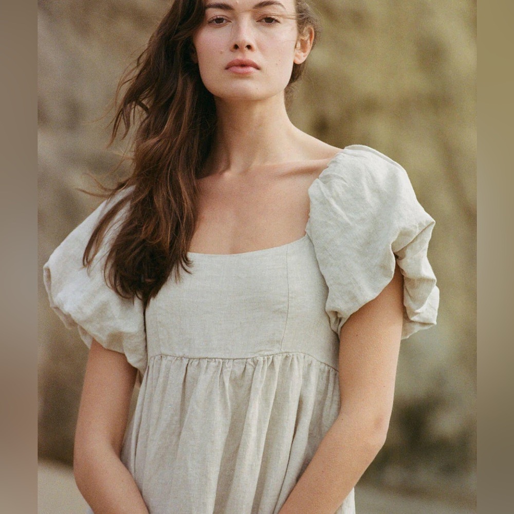 Anthropologie linen maxi dress 100% line brand new with tags - Picture 6 of 12
